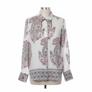 Vintage Bell by Alicia Bell Bohemia Paisley Print Woman’s Button-Up Blouse Large
